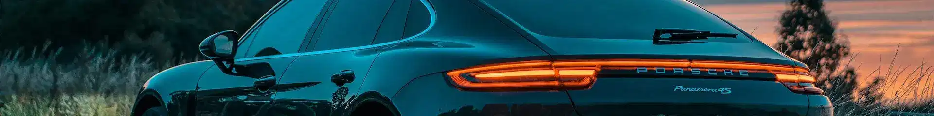 Porsche Car Banner Sunset