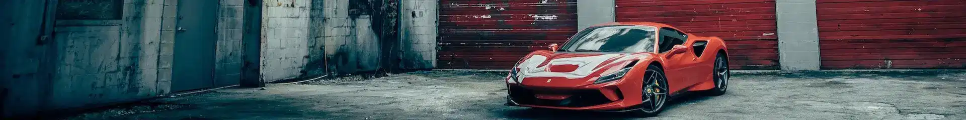 Red Ferrari Car in Garage